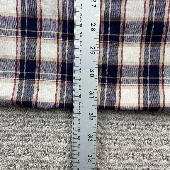 New Eddie Bauer Plaid Shirt Men Small S MBRY Brown Cream Button Down Polo NWT - Picture 10 of 10